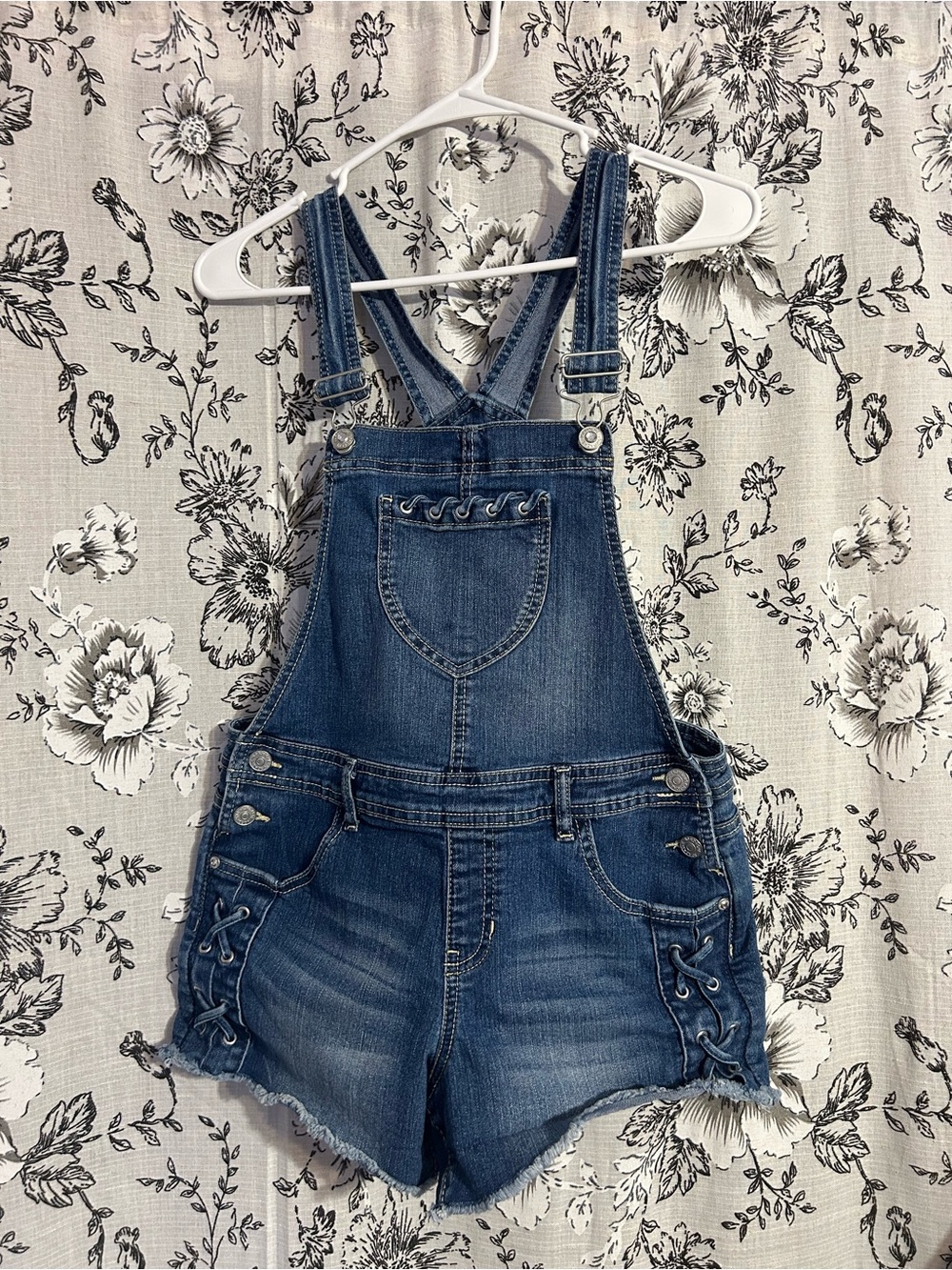 Jordache Blue Denim Short Overalls